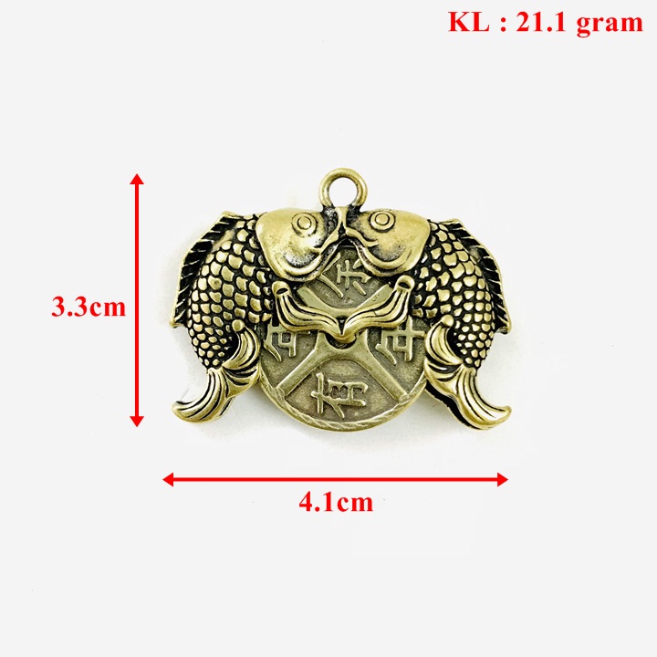 Móc Khóa Đồng Song Ngư Cá Chép - SP005227 